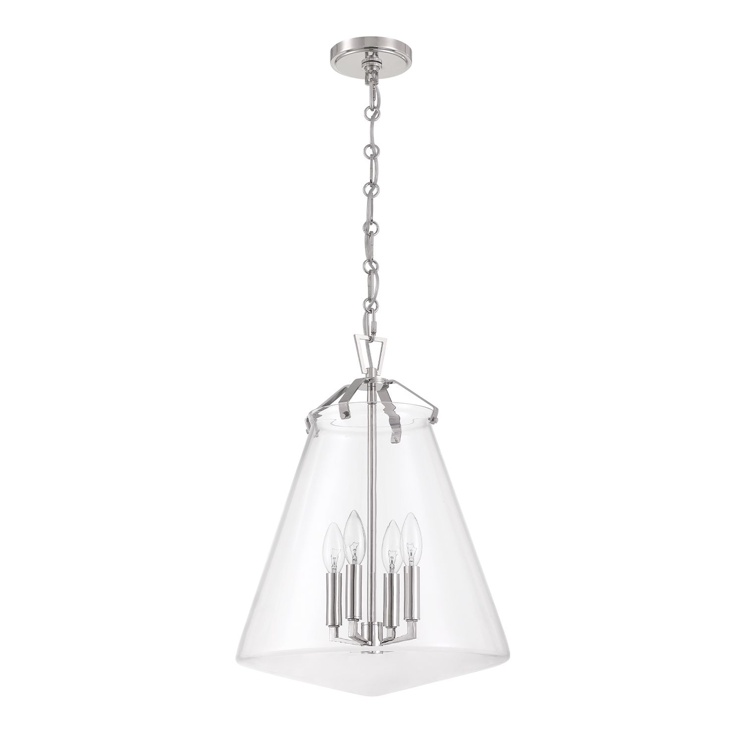 Image 3 Crystorama Voss 15.25'' Polished Nickel Pendant more views