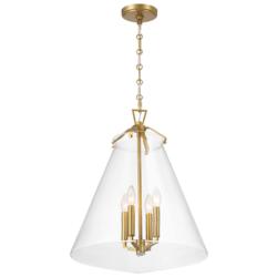 Crystorama Voss 18" Wide Luxe Gold 4-Light Pendant
