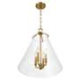 5_Crystorama Voss 18" Wide Luxe Gold 4-Light Pendant more views