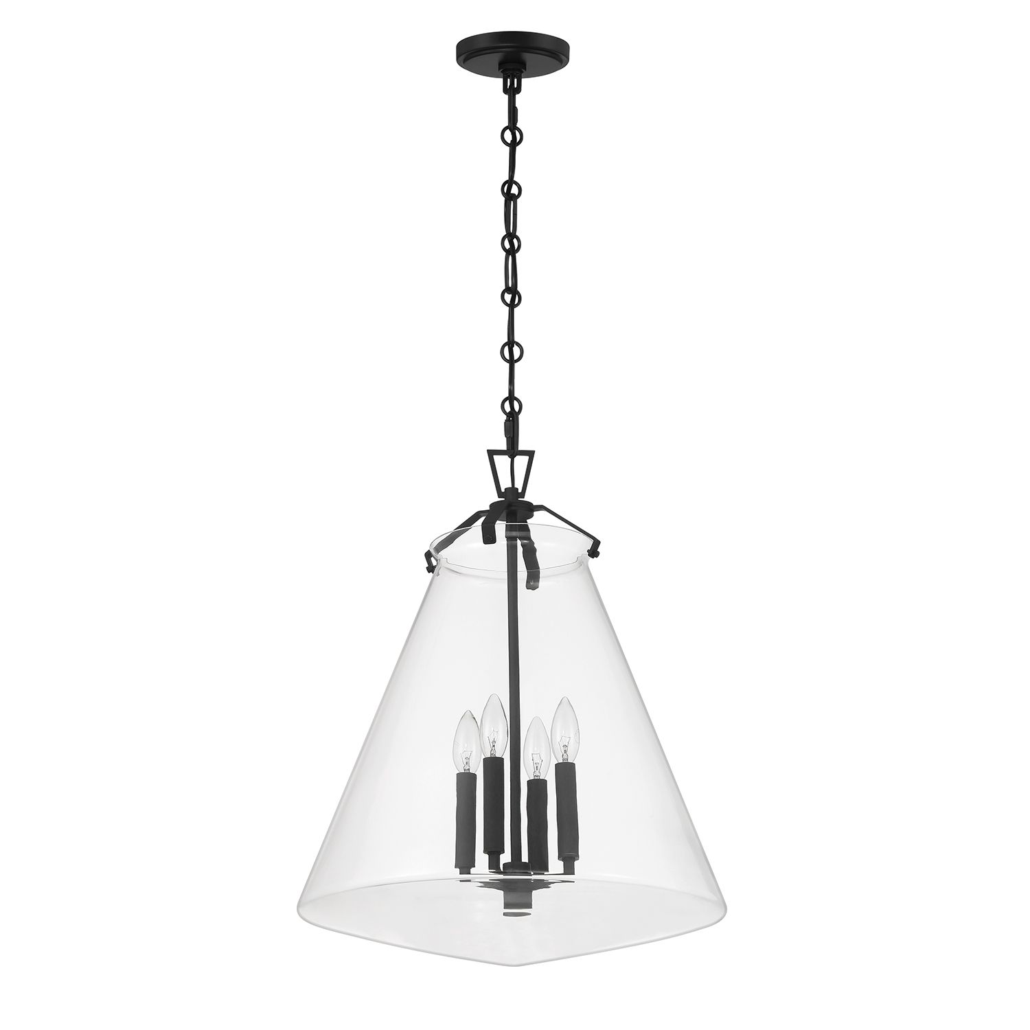 Image 3 Crystorama Voss 18'' Matte Black Pendant more views