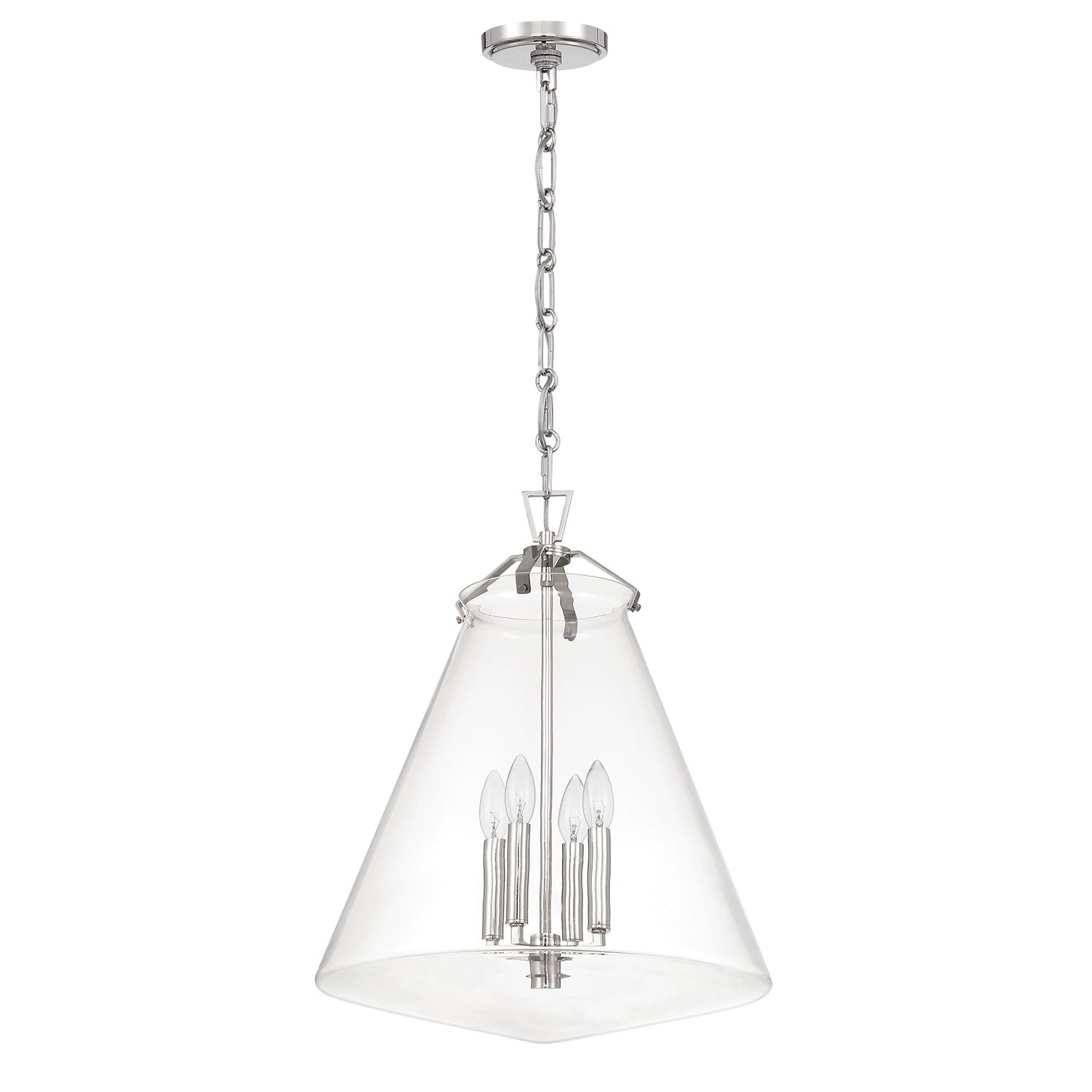 Image 2 Crystorama Voss 18'' Polished Nickel Pendant more views