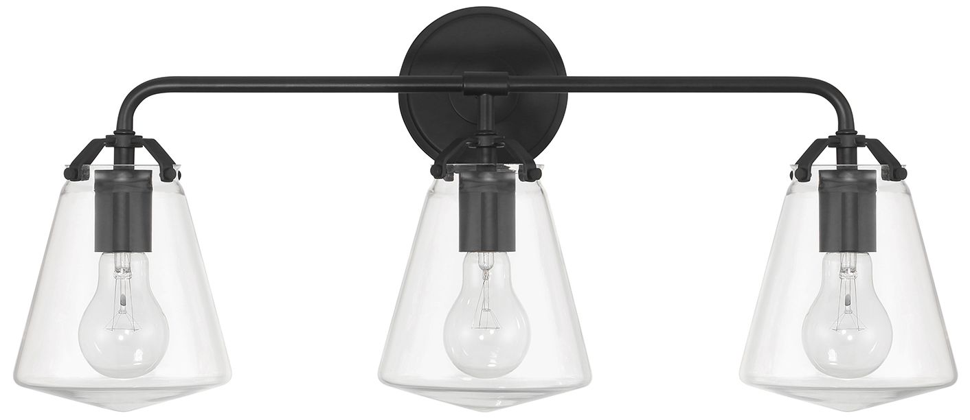 Image 2 Crystorama Voss 25'' Matte Black Bathroom Vanity more views