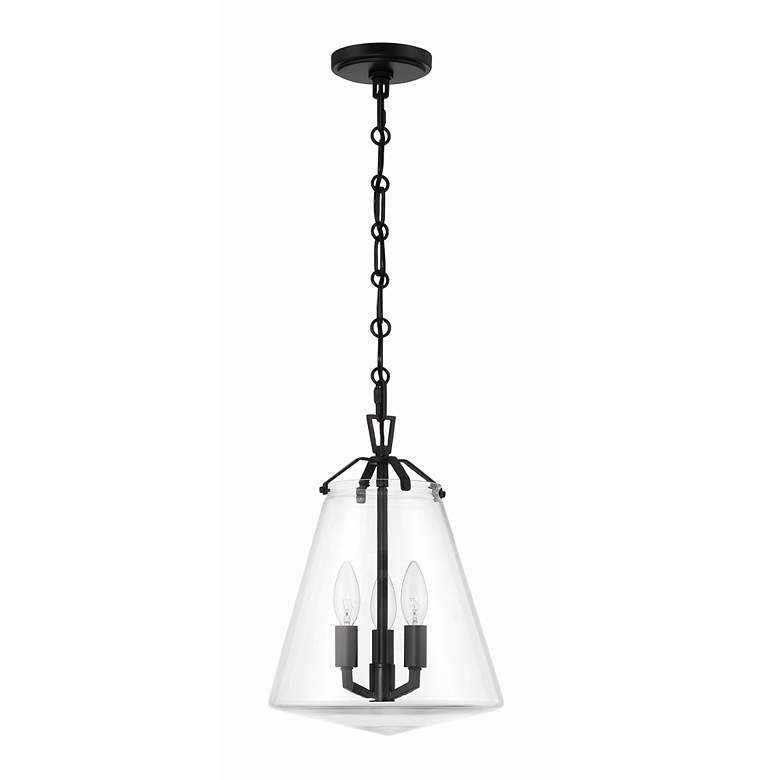 Image 3 Crystorama Voss 3 Light Matte Black Mini Chandelier more views