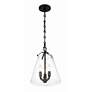 5_Crystorama Voss 3 Light Matte Black Mini Chandelier more views