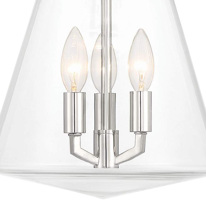 Image 2 Crystorama Voss 3 Light Polished Nickel Mini Chandelier more views