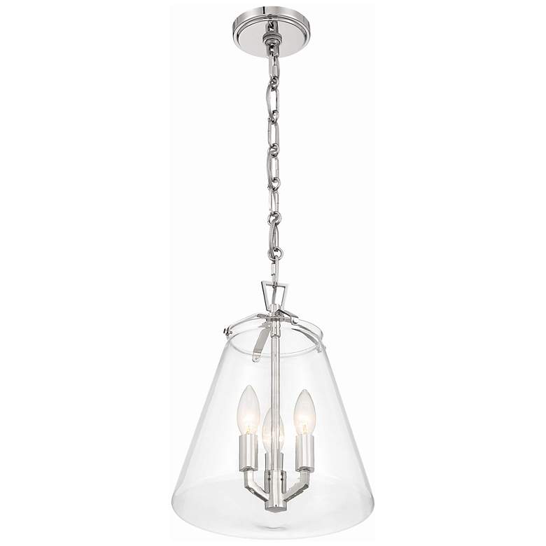 Image 5 Crystorama Voss 3 Light Polished Nickel Mini Chandelier more views