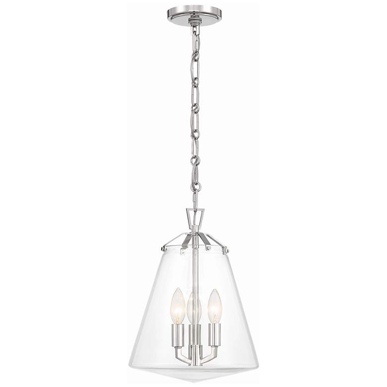 Image 6 Crystorama Voss 3 Light Polished Nickel Mini Chandelier more views