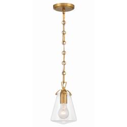 Crystorama Voss 5 3/4" Wide Luxe Gold Mini Pendant