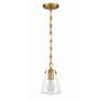 3_Crystorama Voss 5 3/4" Wide Luxe Gold Mini Pendant more views