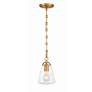 4_Crystorama Voss 5 3/4" Wide Luxe Gold Mini Pendant more views
