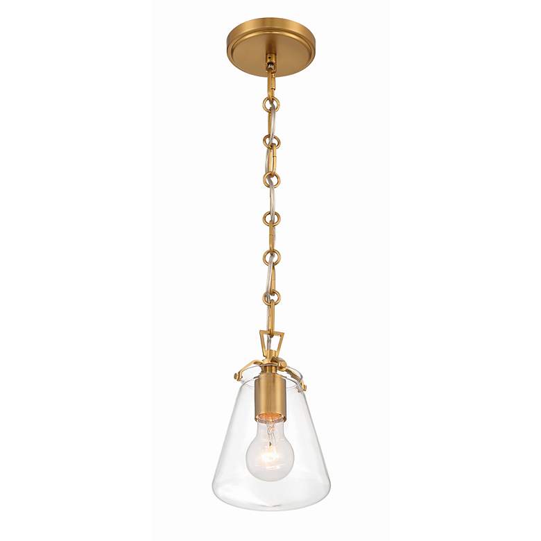 Image 5 Crystorama Voss 5 3/4" Wide Luxe Gold Mini Pendant more views
