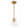 5_Crystorama Voss 5 3/4" Wide Luxe Gold Mini Pendant more views
