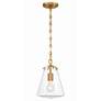 1_Crystorama Voss 8 1/4" Wide Luxe Gold Mini Pendant