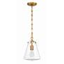 2_Crystorama Voss 8 1/4" Wide Luxe Gold Mini Pendant more views