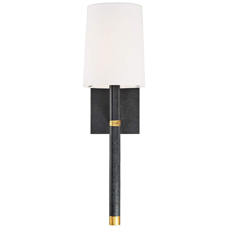 Crystorama Weston 14 1/2&quot; High Black Wall Sconce