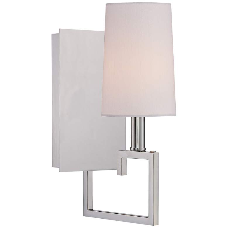 Image 1 Crystorama Westwood 13 inch High 1-Light Nickel Wall Sconce