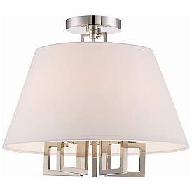 Image2 of Crystorama Westwood 16" Wide 5-Light Nickel Ceiling Light