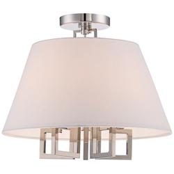 Crystorama Westwood 16&quot; Wide 5-Light Nickel Ceiling Light