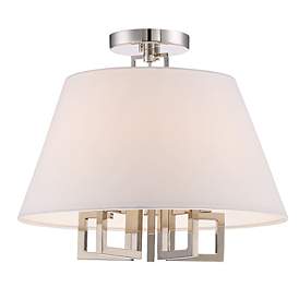 Image3 of Crystorama Westwood 16" Wide 5-Light Nickel Ceiling Light more views
