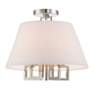 Thumbnail3 of Crystorama Westwood 16" Wide 5-Light Nickel Ceiling Light more views
