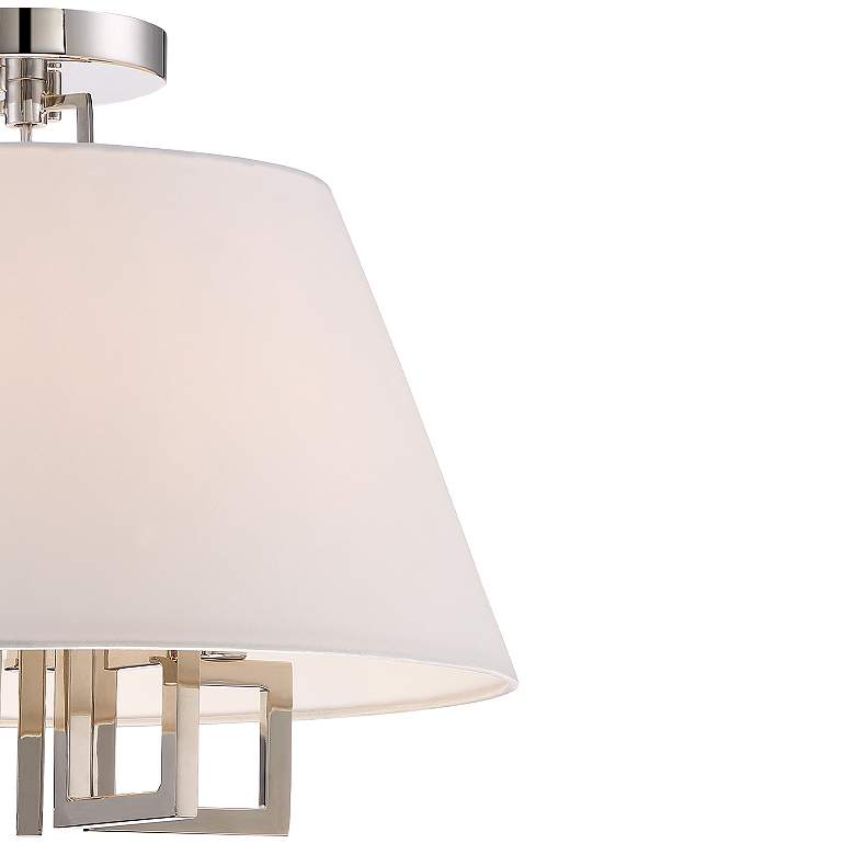 Image 4 Crystorama Westwood 16" Wide 5-Light Nickel Ceiling Light more views