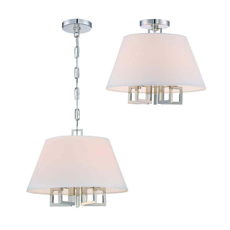 Image 4 Crystorama Westwood 16" Wide Polished Nickel Chandelier more views