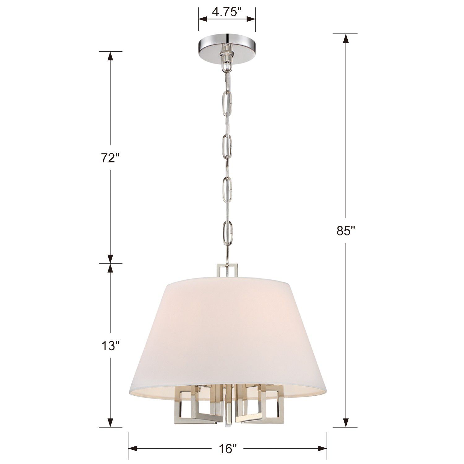 Crystorama Westwood 16" Wide Polished Nickel Chandelier in scene