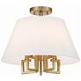1_Crystorama Westwood 16" Wide Vibrant Gold Ceiling Light