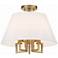 Crystorama Westwood 16" Wide Vibrant Gold Ceiling Light