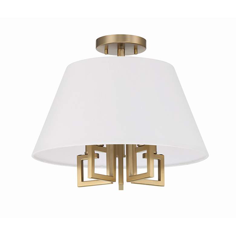 Image 3 Crystorama Westwood 16" Wide Vibrant Gold Ceiling Light more views