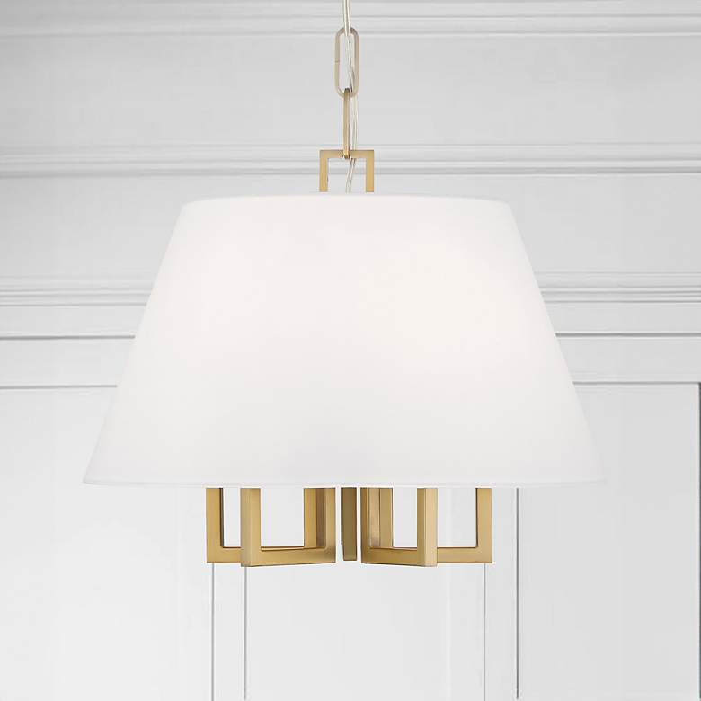 Image 1 Crystorama Westwood 16" Wide Vibrant Gold Pendant Light