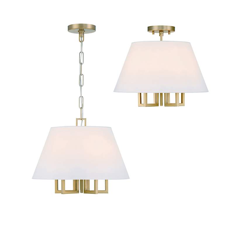 Image 6 Crystorama Westwood 16" Wide Vibrant Gold Pendant Light more views