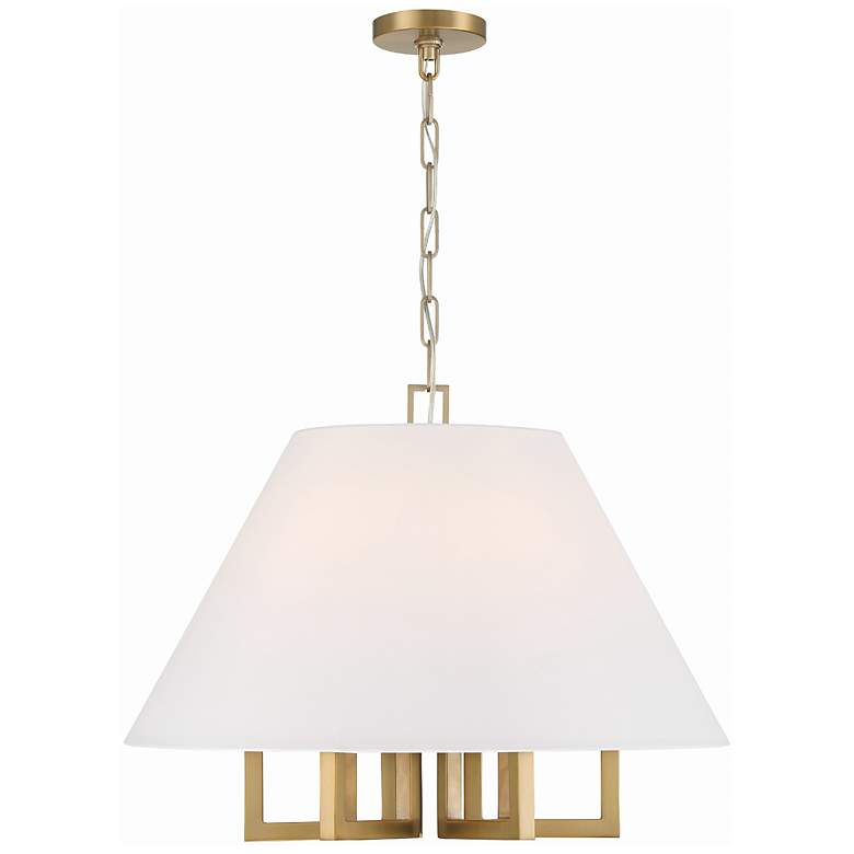 Image 2 Crystorama Westwood 24" Wide Vibrant Gold 6-Light Chandelier