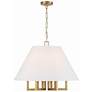 2_Crystorama Westwood 24" Wide Vibrant Gold 6-Light Chandelier