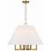 Crystorama Westwood 24" Wide Vibrant Gold 6-Light Chandelier