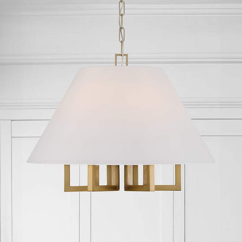 Image 1 Crystorama Westwood 24" Wide Vibrant Gold 6-Light Chandelier