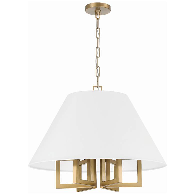 Image 4 Crystorama Westwood 24" Wide Vibrant Gold 6-Light Chandelier more views