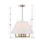 Crystorama Westwood 24" Wide Vibrant Gold 6-Light Chandelier