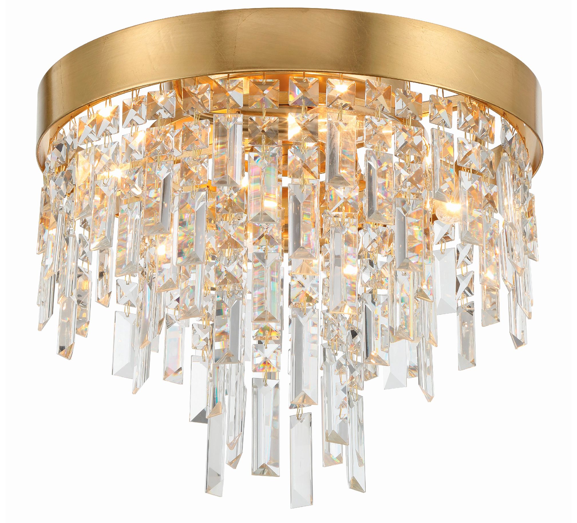 Image 2 Crystorama Winfield 16'' Antique Gold Flush Mount