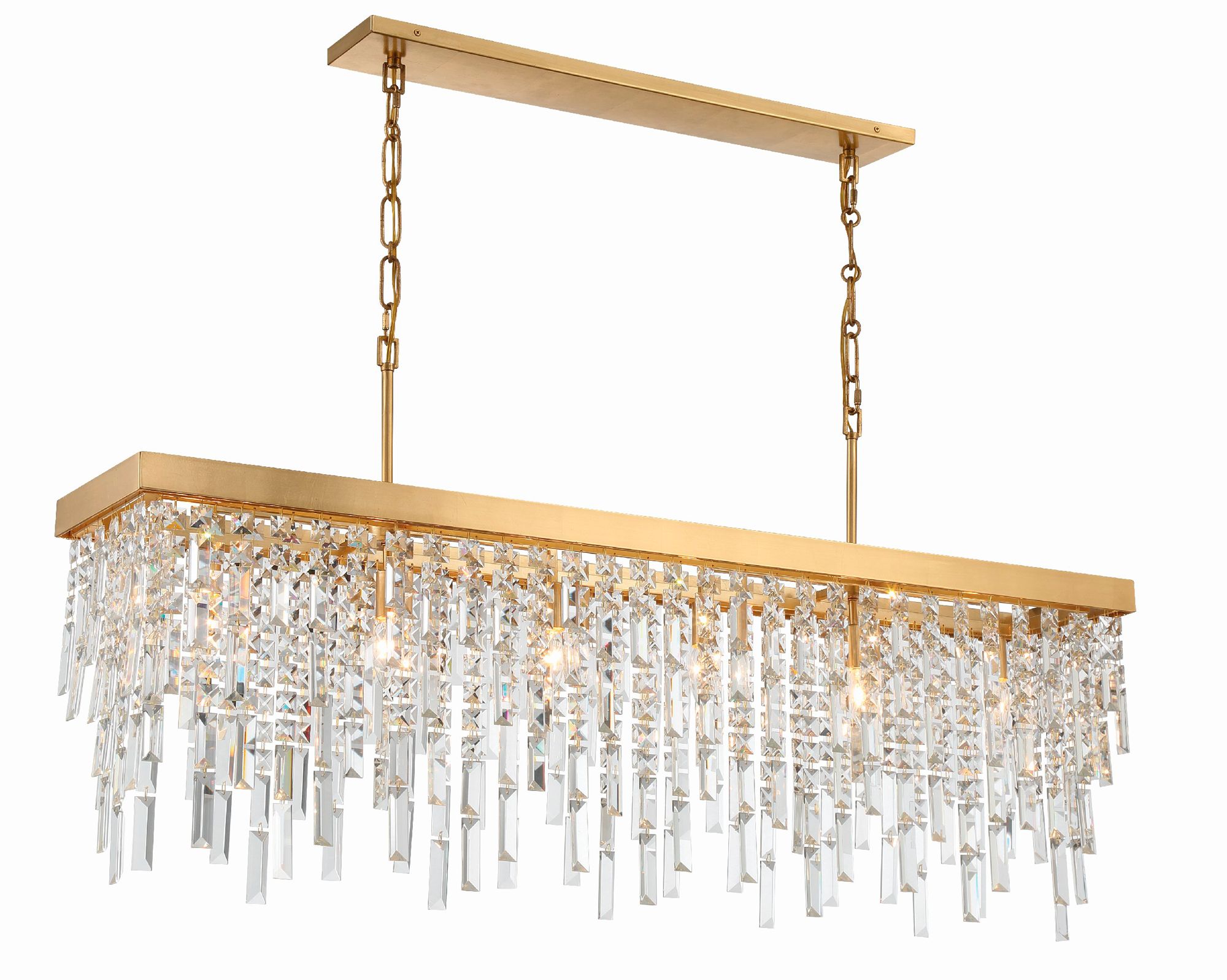 Image 3 Crystorama Winfield 49'' Antique Gold Linear Chandelier more views