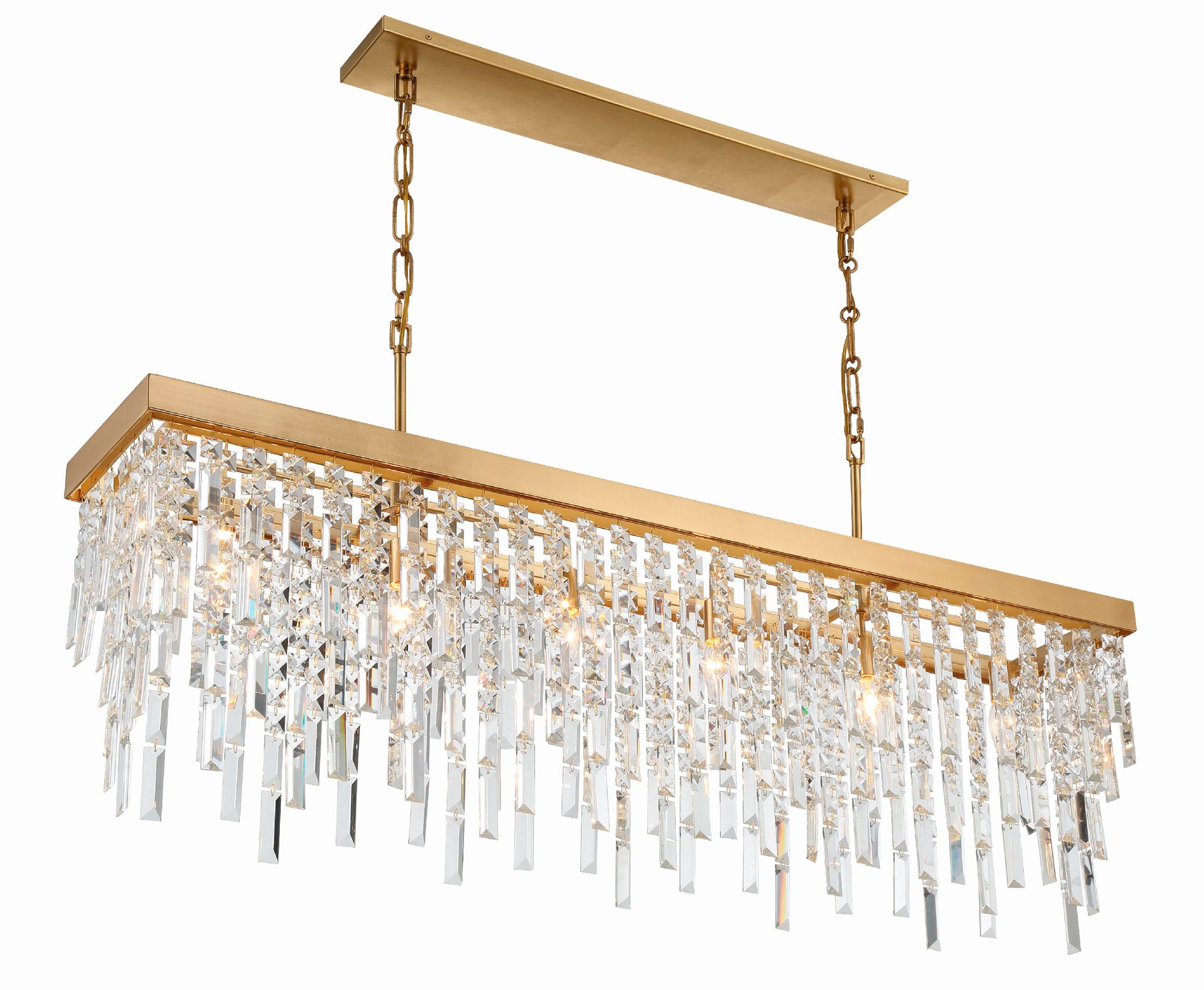 Image 5 Crystorama Winfield 49'' Antique Gold Linear Chandelier more views