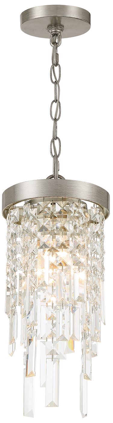 Crystorama Winfield 7'' Antique Silver Chandelier
