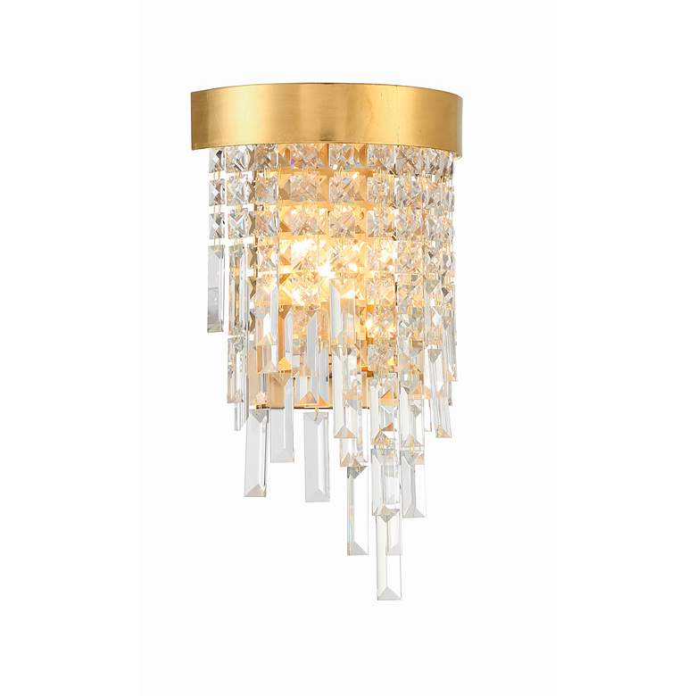 Image 3 Crystorama Winfield 9 3/4" Wide Antique Gold Crystal Ceiling Light more views