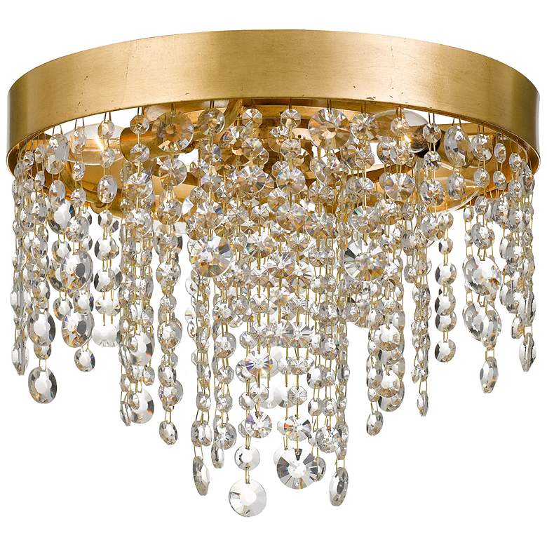 Image 2 Crystorama Winham 16" Wide Antique Gold Ceiling Light