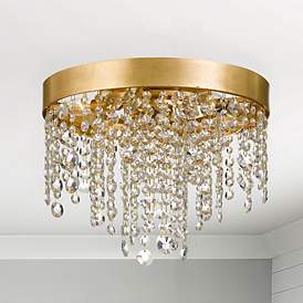 Image1 of Crystorama Winham 16" Wide Antique Gold Ceiling Light