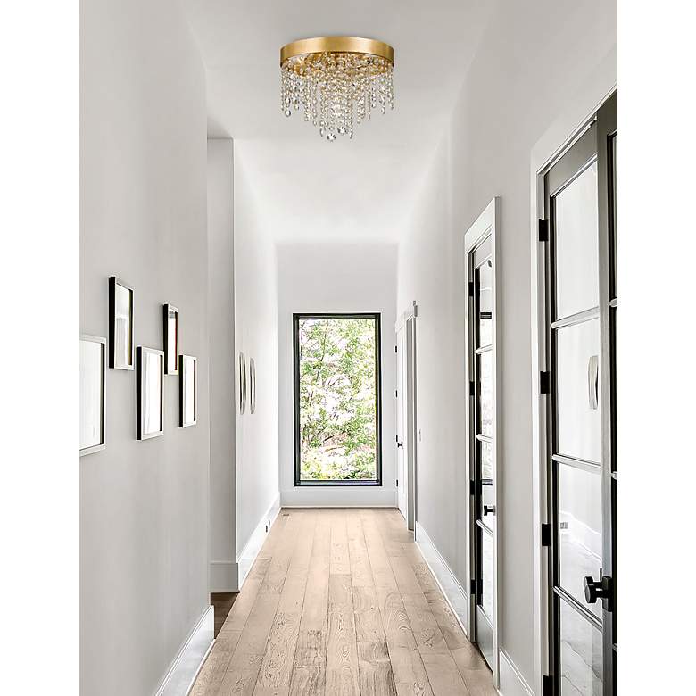 Image 4 Crystorama Winham 16" Wide Antique Gold Ceiling Light more views