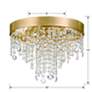 5_Crystorama Winham 16" Wide Antique Gold Ceiling Light more views