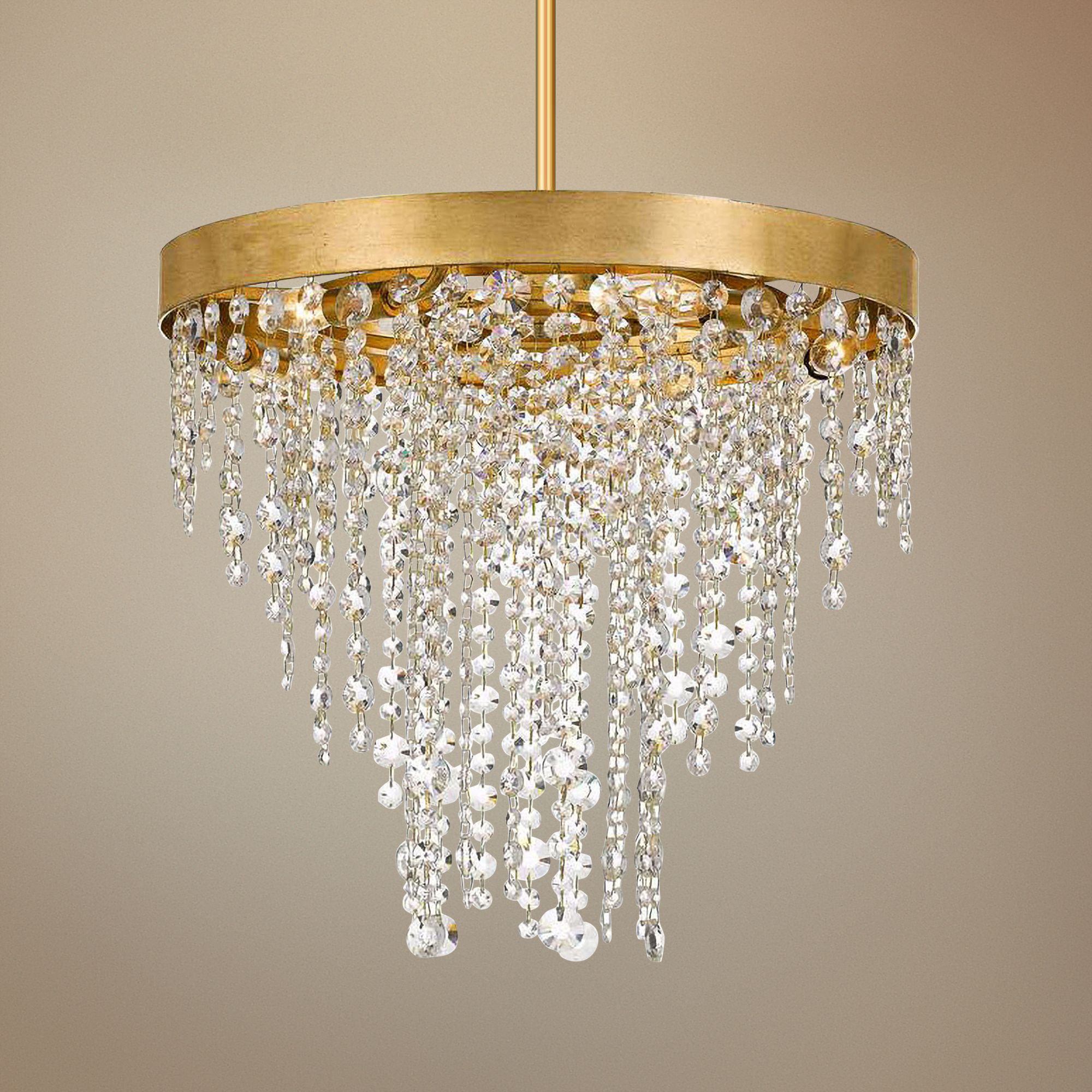 antique gold and crystal chandelier