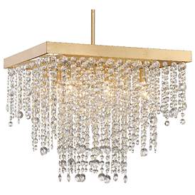 Image2 of Crystorama Winham 22"W Antique Gold Crystal Pendant Light