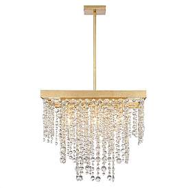 Image3 of Crystorama Winham 22"W Antique Gold Crystal Pendant Light more views